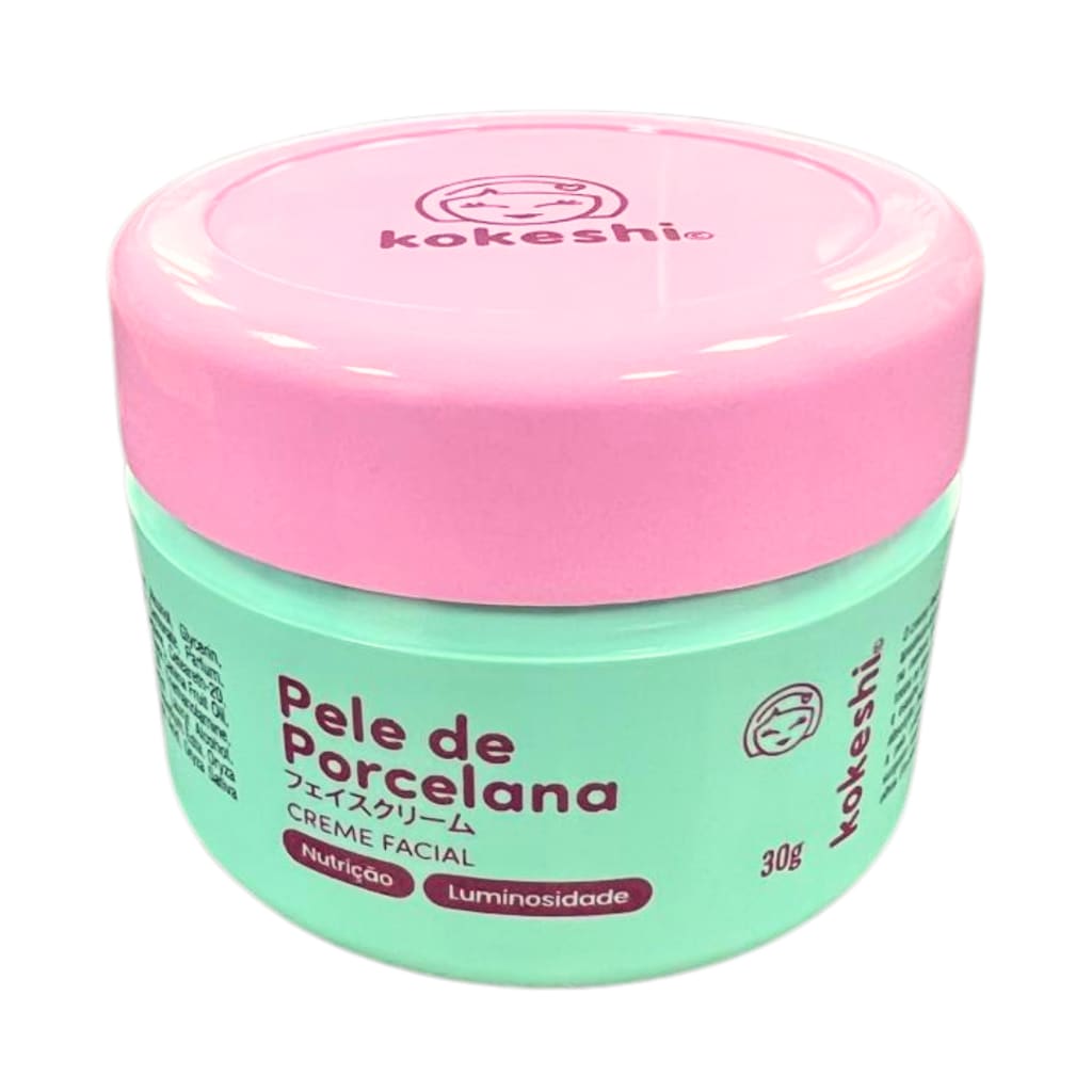 Hidratante Creme Facial Pele De Porcelana Kokeshi 30g Milagre do Arroz
